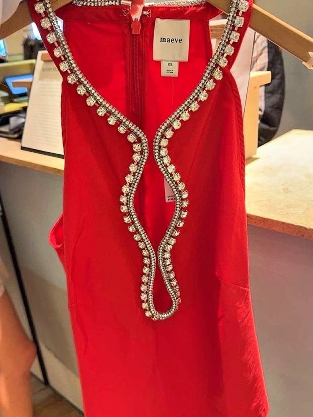 MIMI Red Embellished shirt Like New